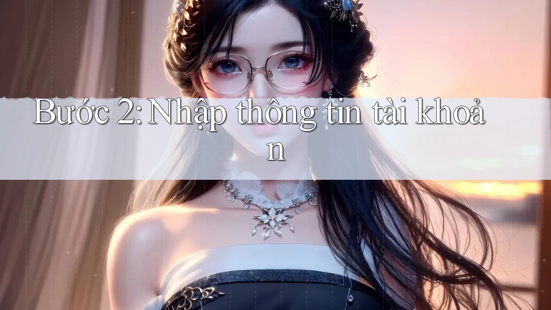 Bước 2: Nhập thông tin tài khoản