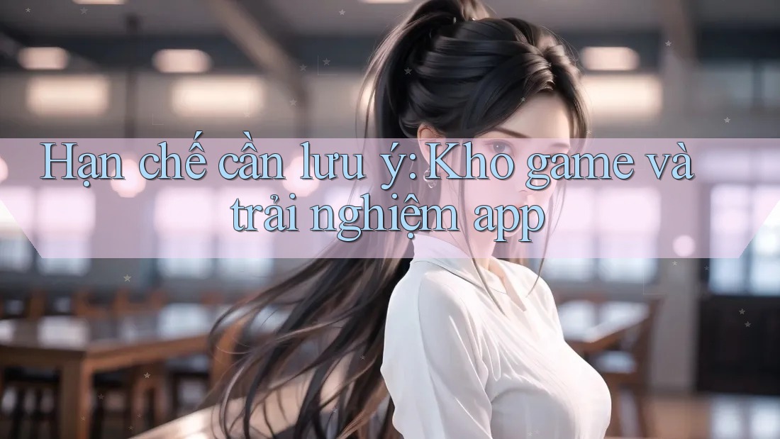 Hạn chế cần lưu ý: Kho game và trải nghiệm app