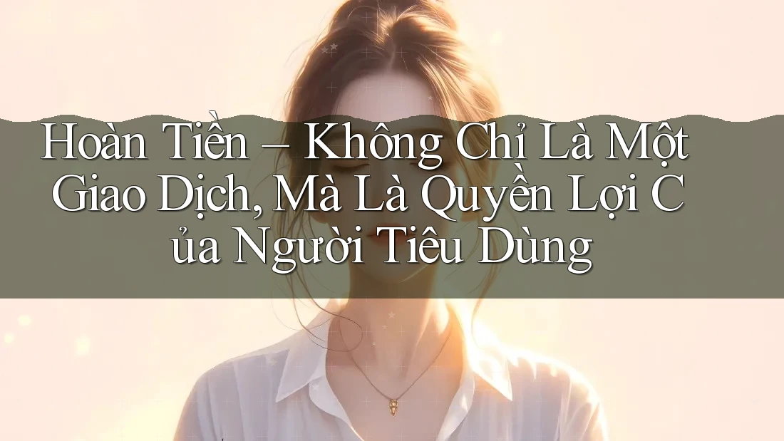 Hoàn Tiền – Không Chỉ Là Một Giao Dịch, Mà Là Quyền Lợi Của Người Tiêu Dùng
